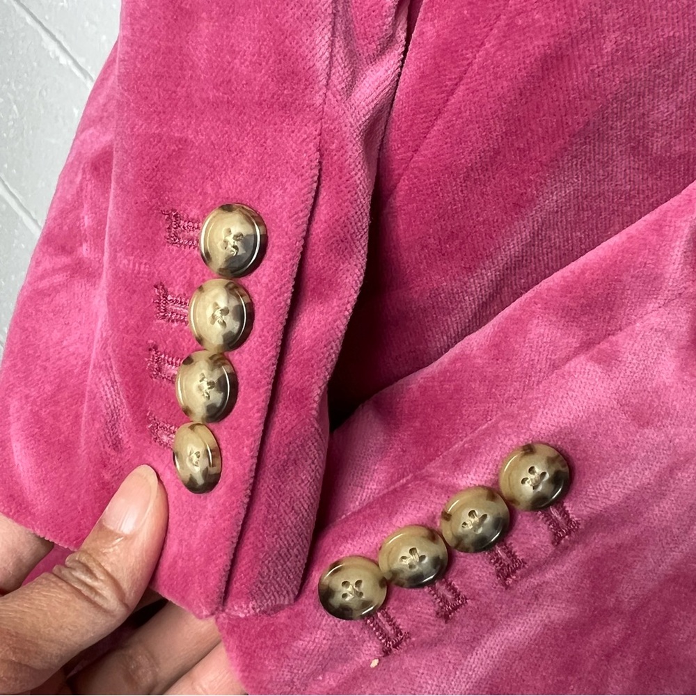J. Crew Parke Blazer Pink Velvet Size 6 - Picture 9 of 16